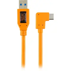 TetherPro USB-C til USB 3.0 Vinklet 50cm USB-C vinklet. 50cm orange kabel